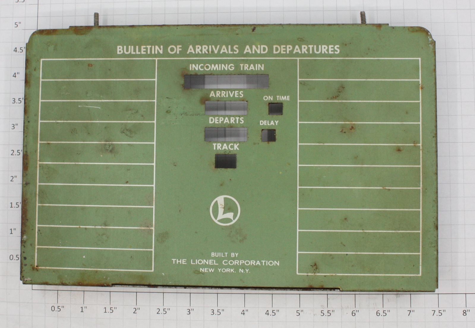 Lionel 334-46X Dispatch Board & Socket-Damaged
