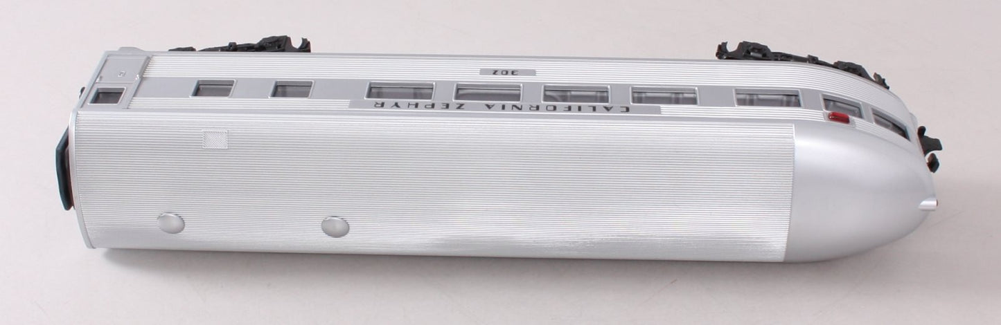 MTH 30-6053 O California Zephyr Streamlined Observation Car #302 LN/Box