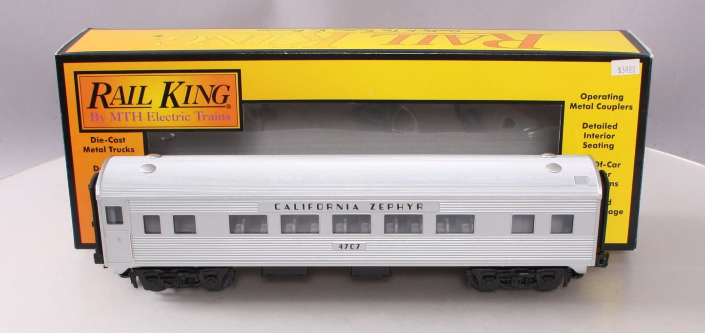 MTH 30-6051 California Zephyr Streamlined Passenger Car #4707 LN/Box