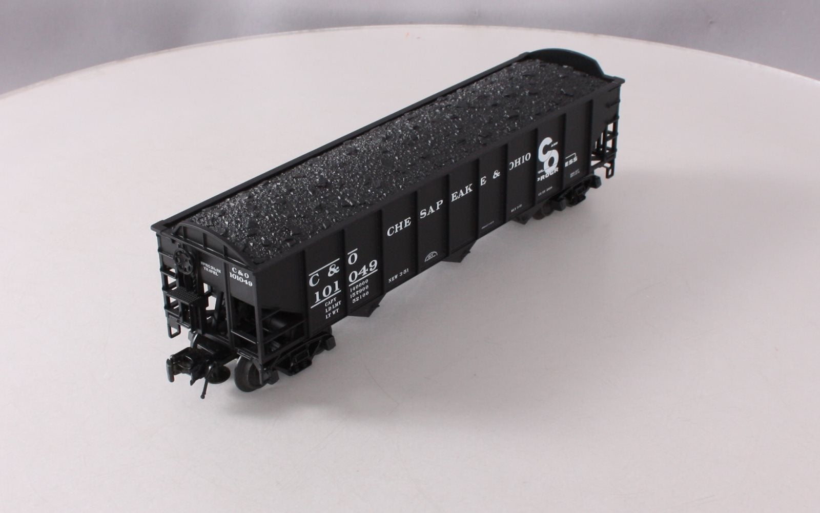 Atlas 902-2 O Gauge Chesapeake & Ohio AAR 3-Bay Hopper Car #101049 (3 Rail) LN/Box