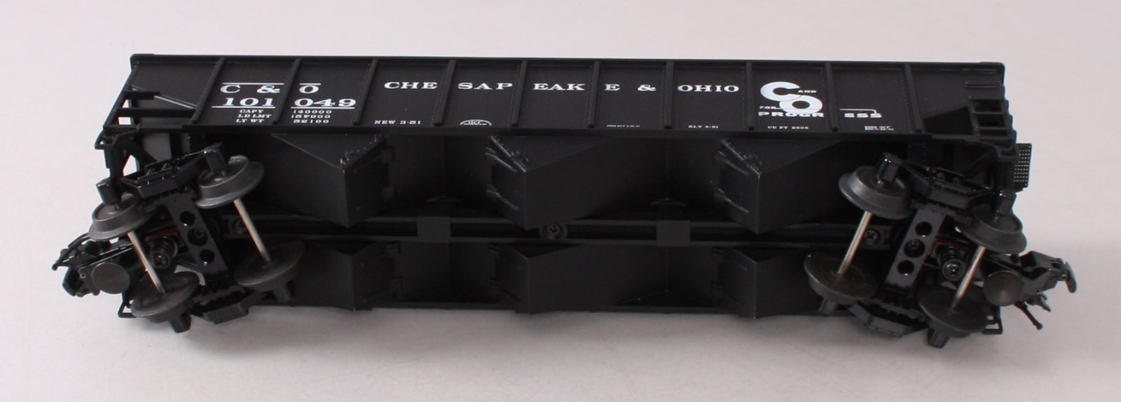 Atlas 902-2 O Gauge Chesapeake & Ohio AAR 3-Bay Hopper Car #101049 (3 Rail) LN/Box