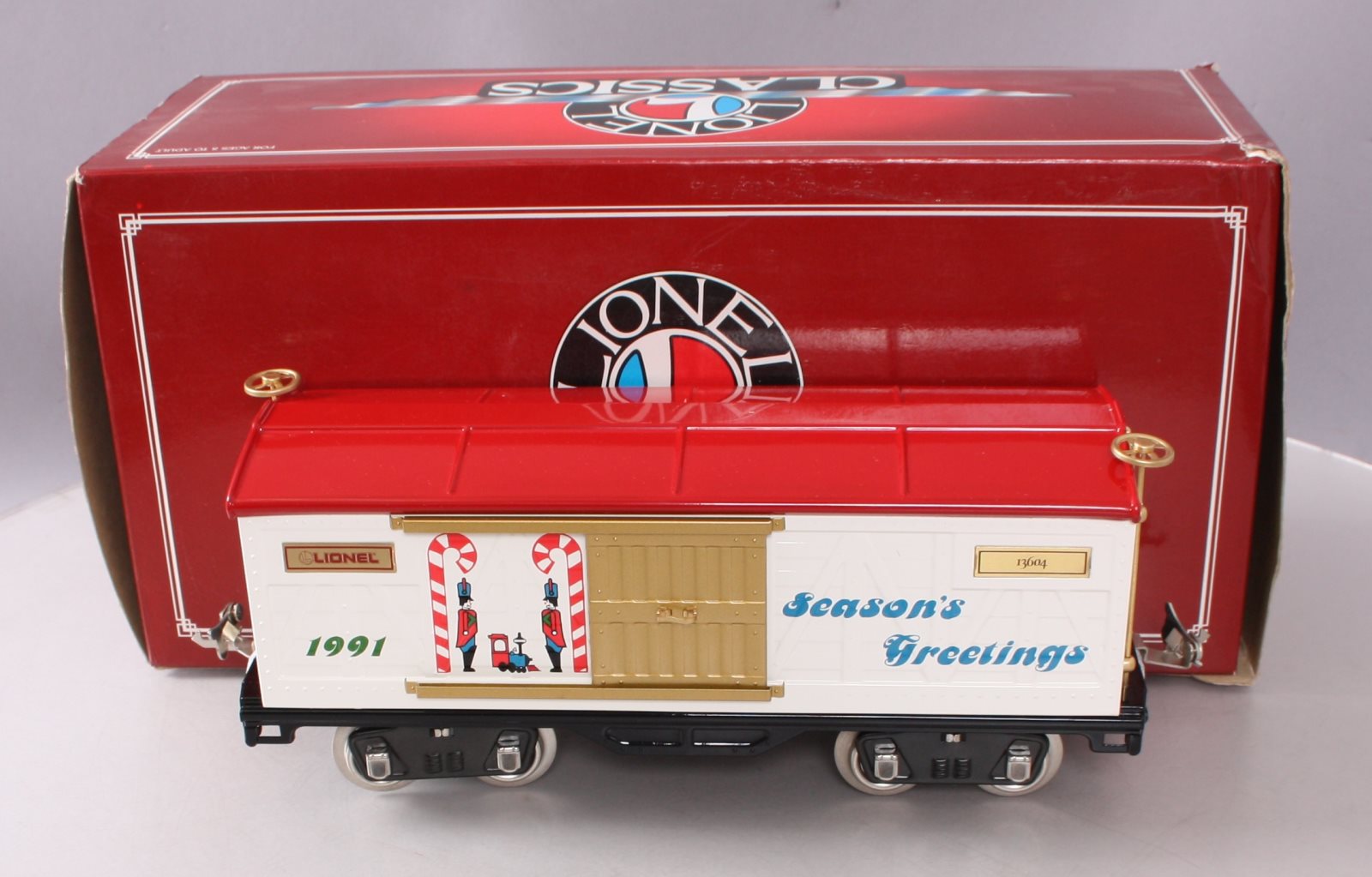 Lionel 6-13604 Standard Gauge 1991 Seasons Greetings Christmas Car LN/Box