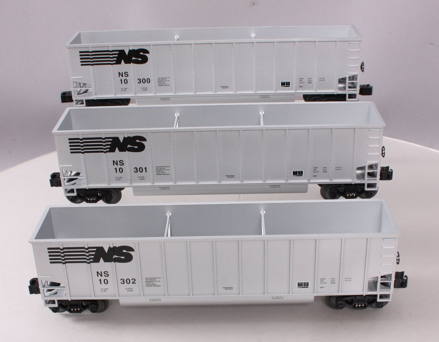 Lionel 6-17443 O Gauge Norfolk Southern Bathtub Gondola 3-Car Pack LN/Box
