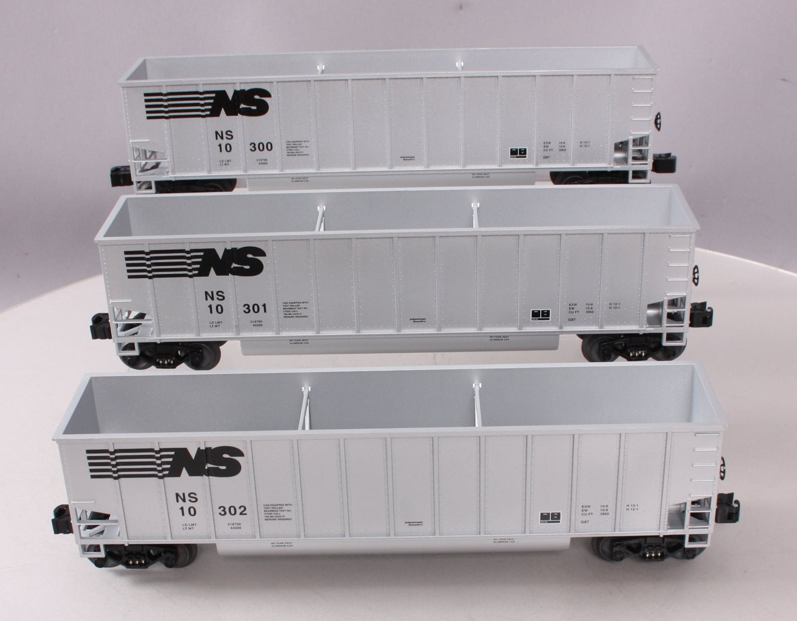 Lionel 6-17443 O Gauge Norfolk Southern Bathtub Gondola 3-Car Pack LN/Box