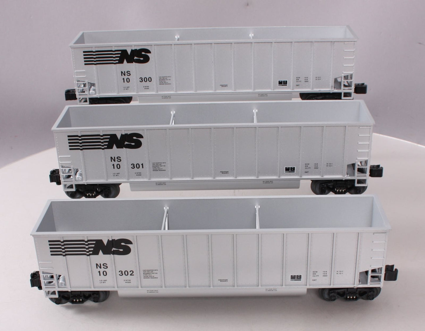 Lionel 6-17443 O Gauge Norfolk Southern Bathtub Gondola 3-Car Pack LN/Box