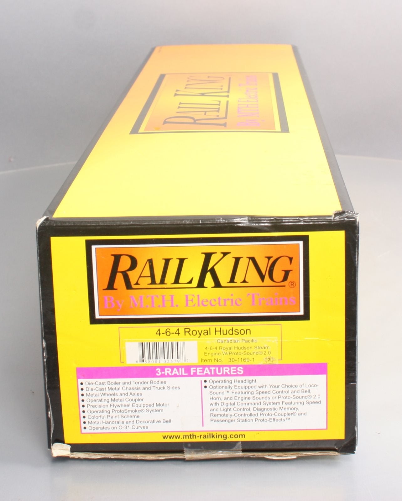 MTH 30-1169-1 O Gauge CP Royal Hudson 4-6-4 Steam Locomotive w/PS2 #2860 NIB