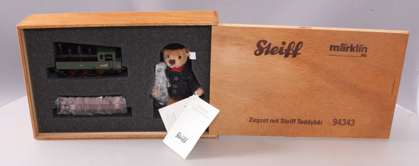 Marklin 94343 HO Steiff Diesel Train Set with Teddy Bear