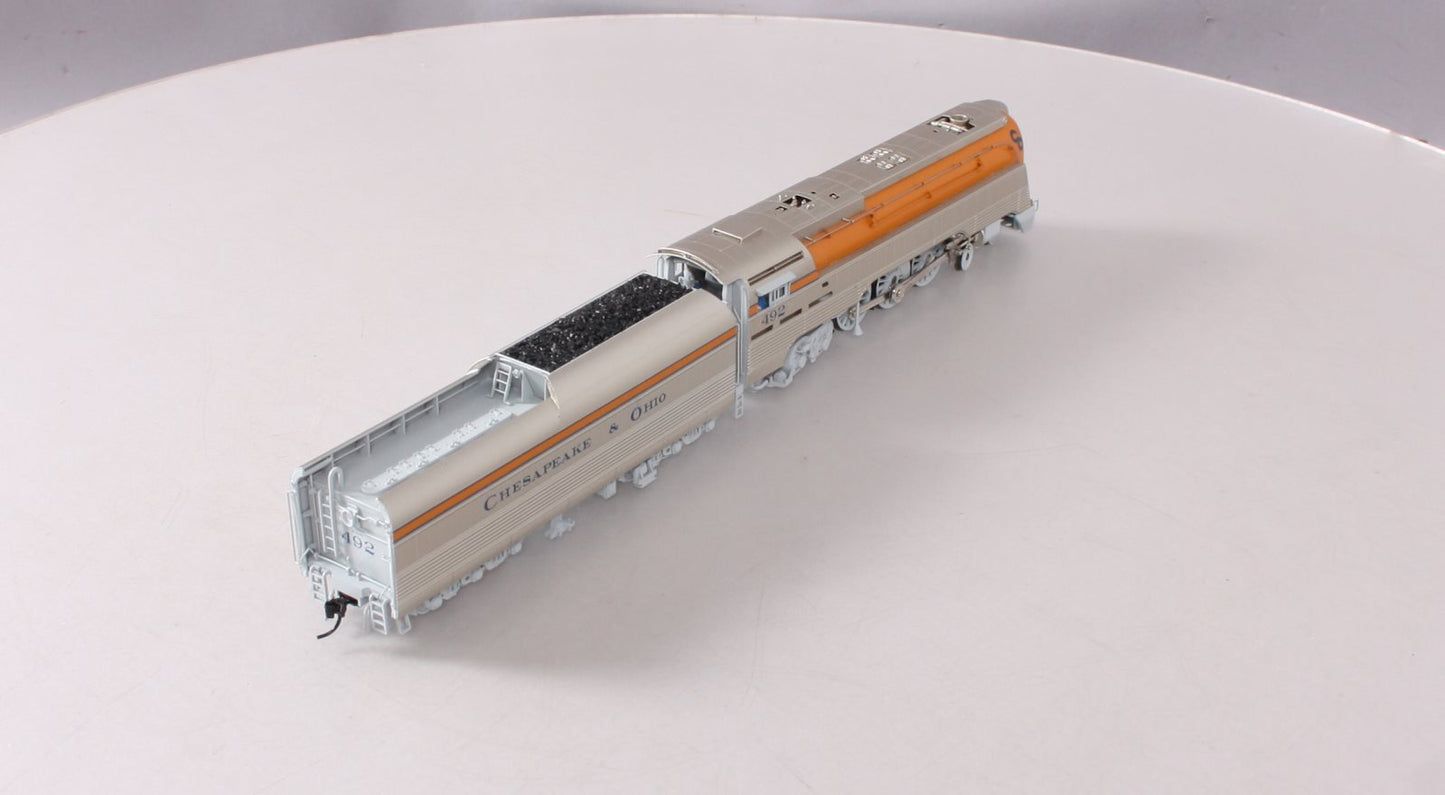 Broadway Limited 4552 HO Chesapeake & Ohio Class L-1 Hudson & Tender #492 w DCC