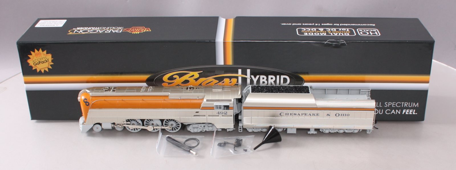 Broadway Limited 4552 HO Chesapeake & Ohio Class L-1 Hudson & Tender #492 w DCC