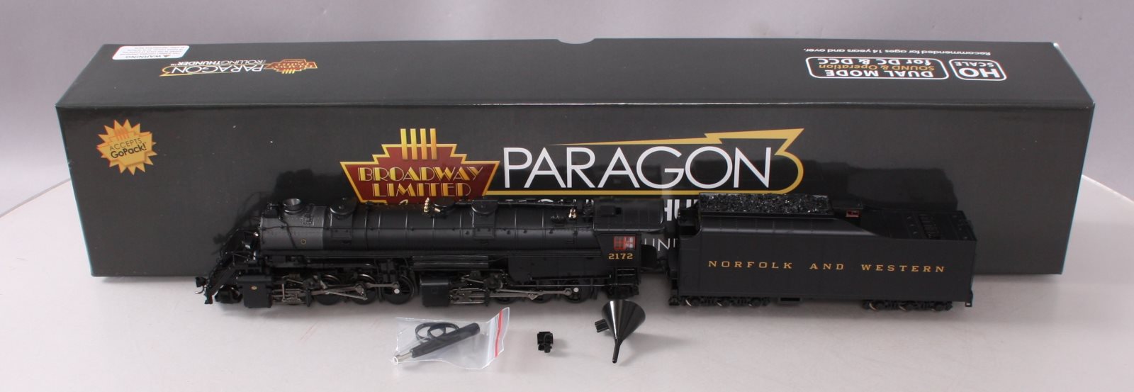 Broadway Limited 6410 HO N&W Y6b 2-8-8-2 Steam Locomotive & 22I Tender #2172 DCC