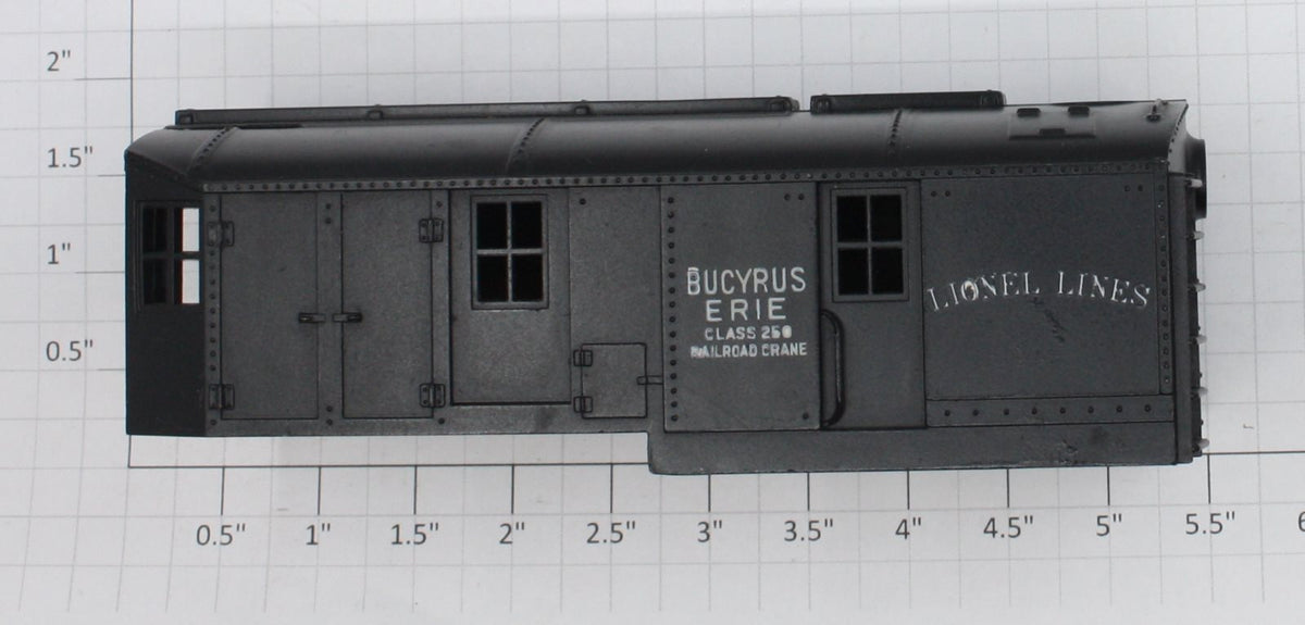 Lionel 2460-2 O Gauge Black Bucyrus Erie Crane Cab with Closed Smokestack Hole