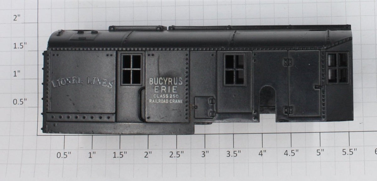 Lionel 2460-2 O Gauge Black Bucyrus Erie Crane Cab with Closed Smokestack Hole