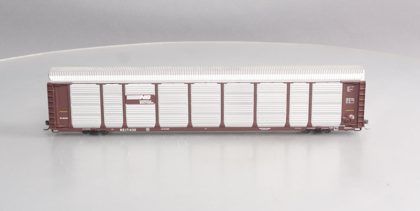 Walthers 932-4858 HO Scale NS Thrall 89' Tri-Level Auto Carrier #171430 LN/Box