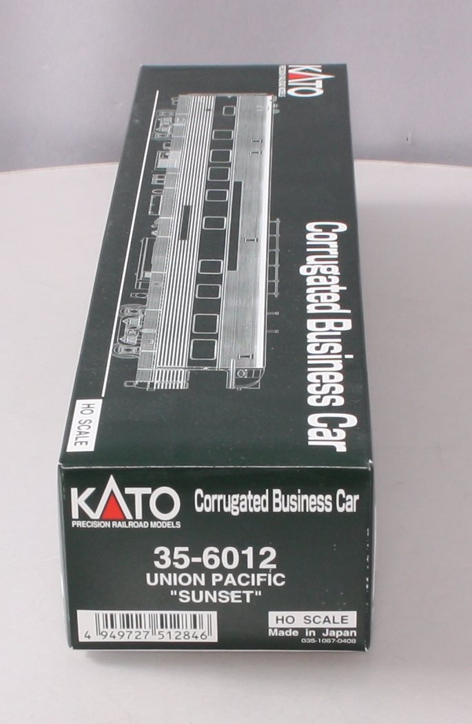 Kato 35-6012 HO Scale Union Pacific "Sunset" Corrugated Business Car LN/Box
