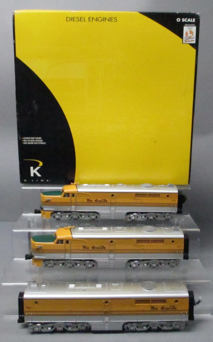 K-Line K-29212 O Semi-Scale Rio Grande PA-1 ABA Diesel Set with TMCC LN/Box