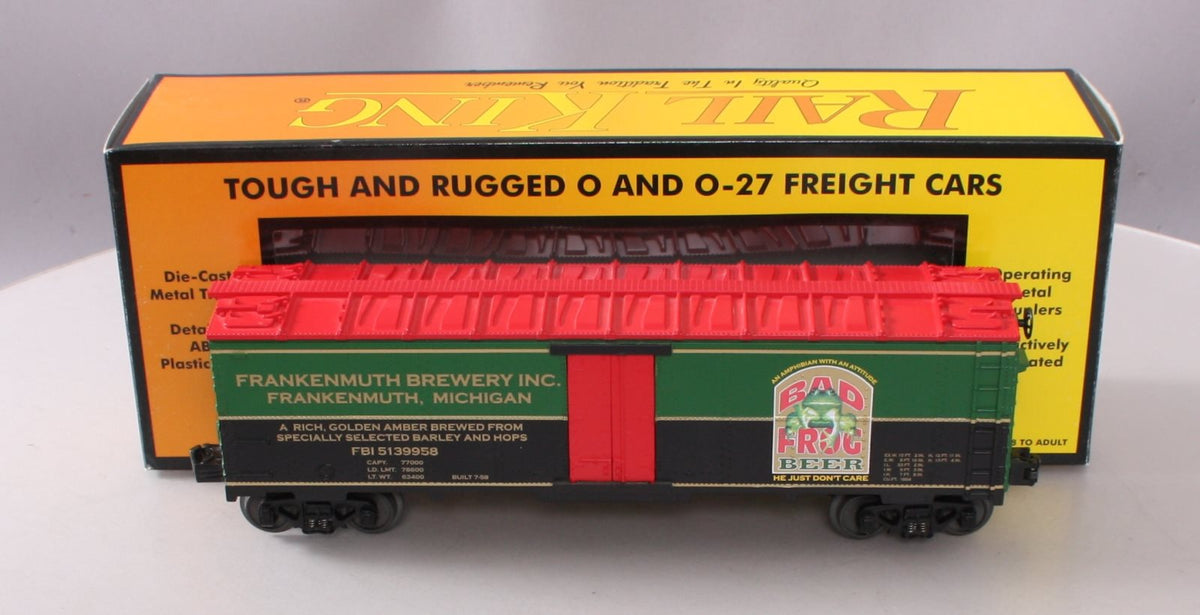MTH 30-7886 O Gauge Bad Frog Beer Reefer Car LN/Box