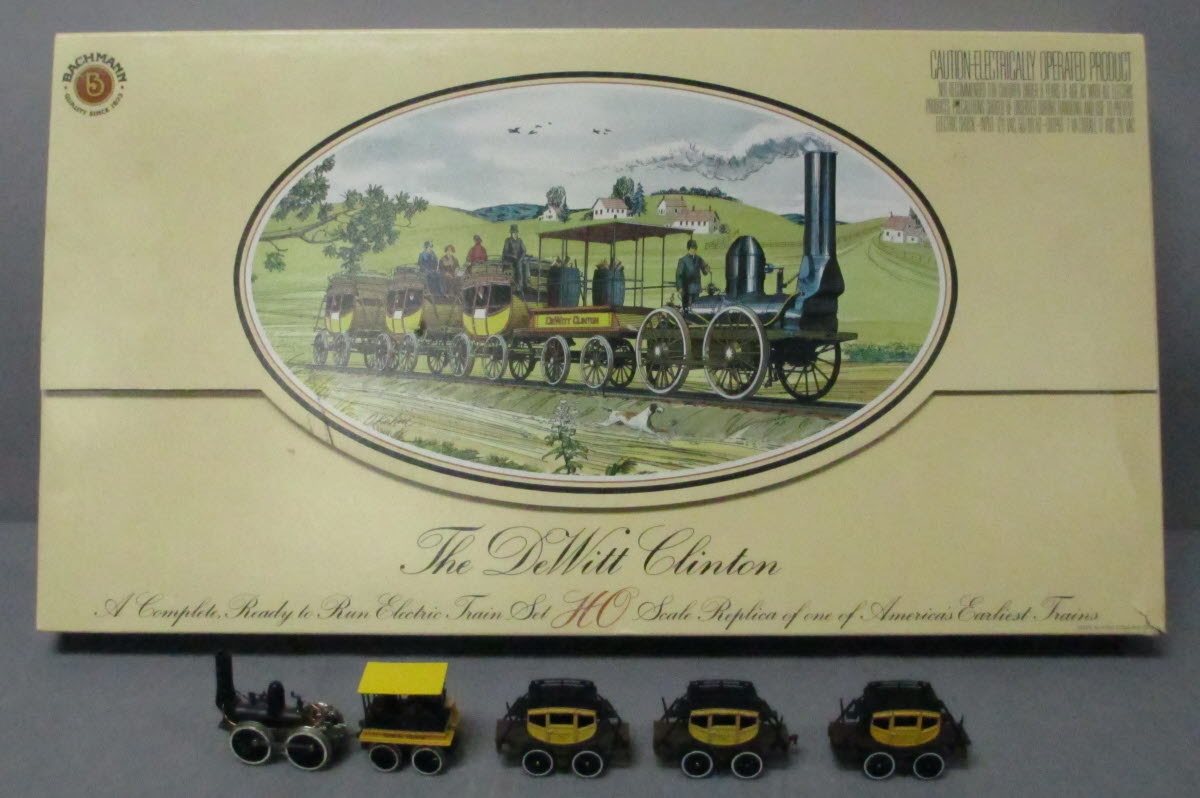 Bachmann 40-130 HO Gauge Dewitt Clinton Steam Train Set EX/Box