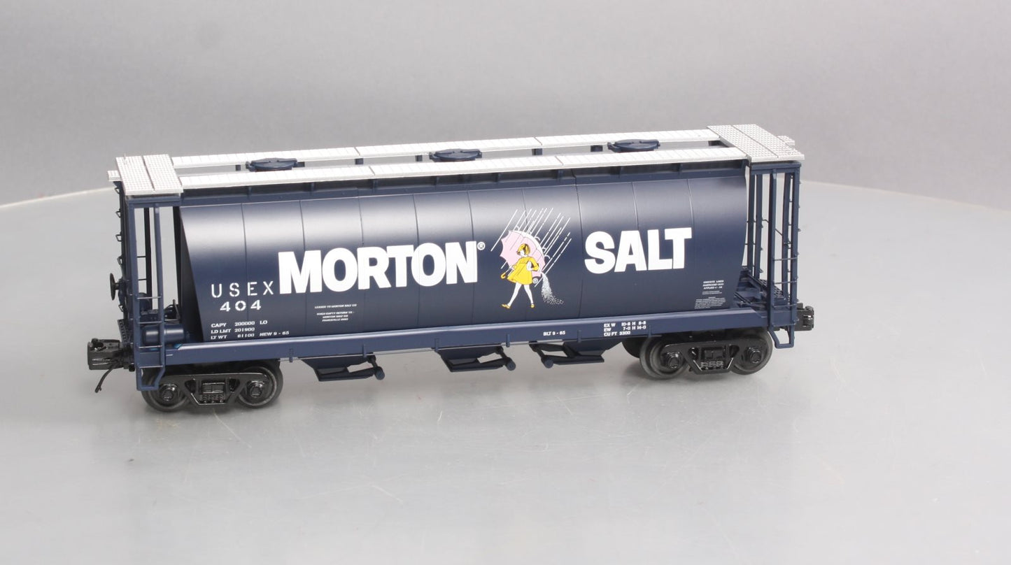 MTH 20-97945 O Morton Salt 3-Bay Cylindrical Hopper Car #404 LN/Box