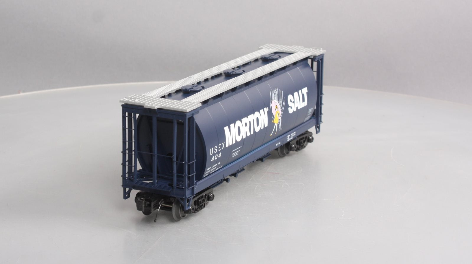 MTH 20-97945 O Morton Salt 3-Bay Cylindrical Hopper Car #404 LN/Box