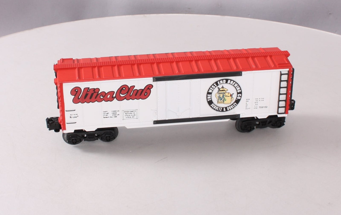 K-Line K759102 O Gauge Utica Club Reefer Car LN