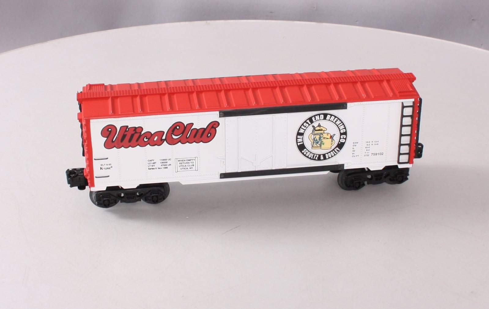 K-Line K759102 O Gauge Utica Club Reefer Car LN