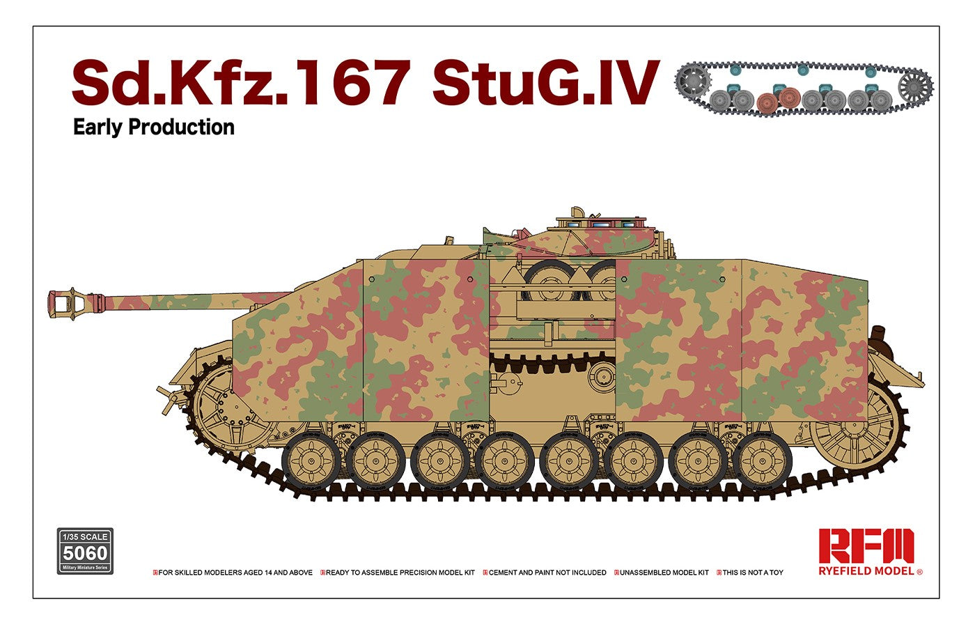 Rye Field Models 5060 1:35 Sd.Kfz.167 StuG.IV Early Ver. Gun Artillery Kit