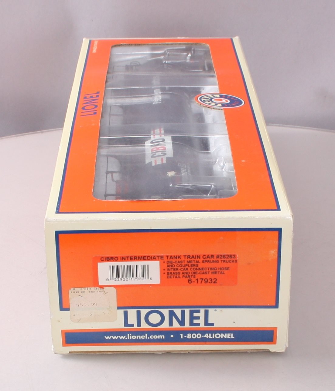 Lionel 6-17932 O Gauge Cibro Intermediate Tank Train Car #26261 LN/Box