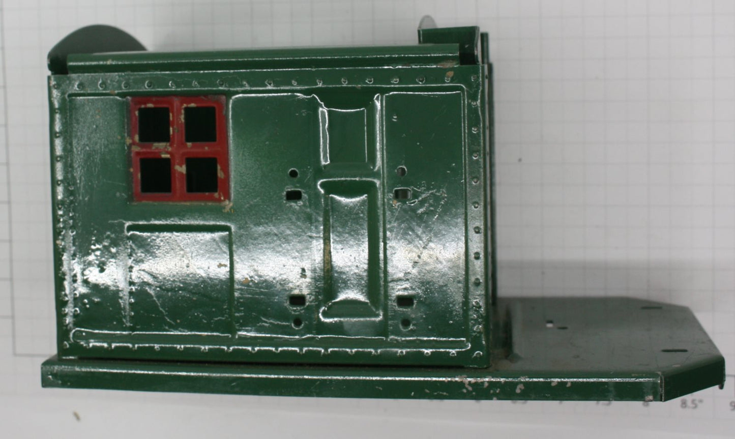 Lionel 219-100R Repainted Derrick Car Green Cab & Upper Platform Assembly