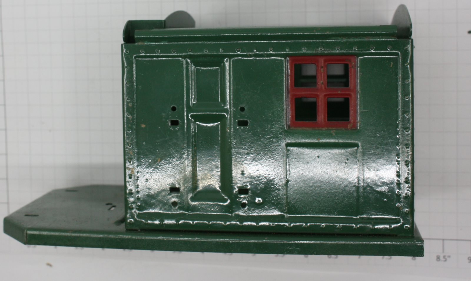 Lionel 219-100R Repainted Derrick Car Green Cab & Upper Platform Assembly