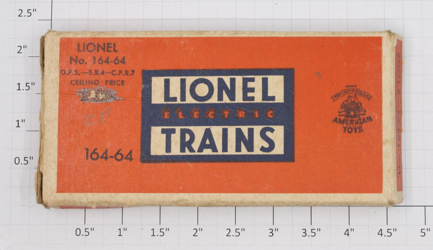 Lionel 164-64 7/16" x 4-11/16" Stained Wood Log w/ Box (Box of 5)