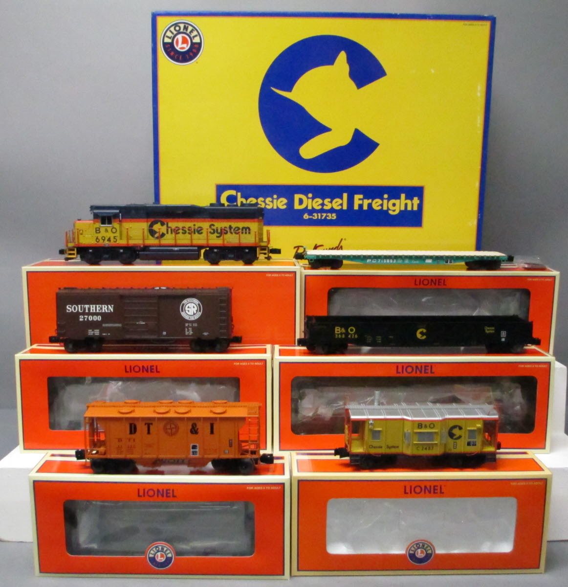 Lionel 6-31735 Chessie System Diesel Freight Train Set with RailSounds LN/Box