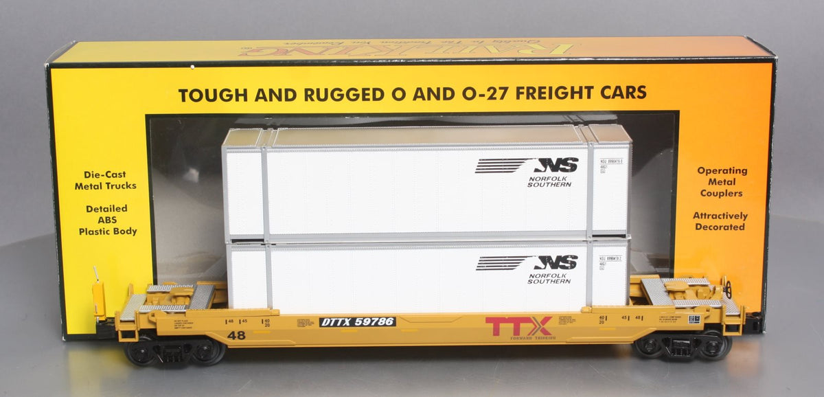 MTH 30-4205C O Norfolk Southern Husky Stack Car w/ETD #DTTX59786 LN/Box