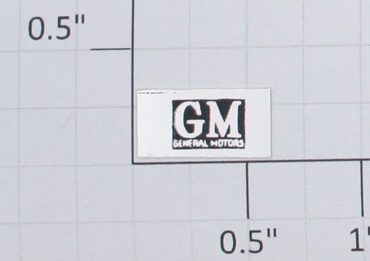 Lionel 2334-23 Small Black GM Sticker Decal