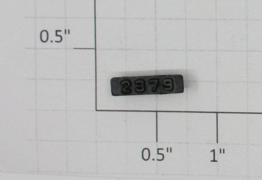 Lionel 2379-6/10 Left Hand Black Painted Raised Number Marker Lens/Number Board