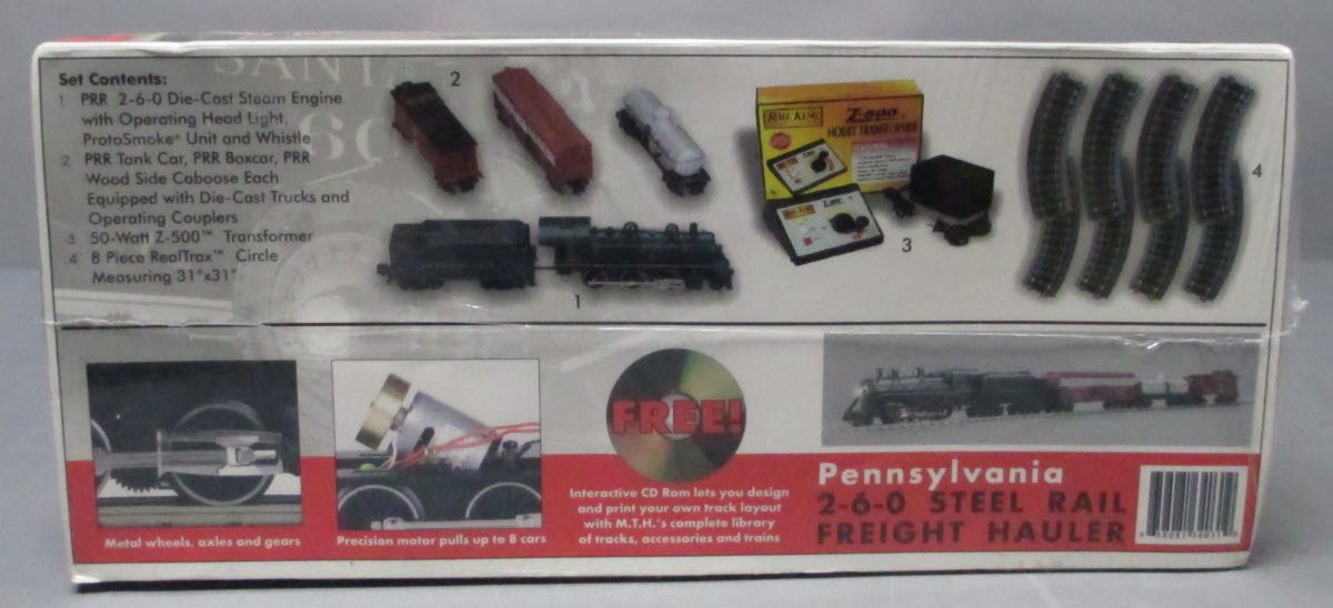 MTH O PRR 2-6-0 Steel Rail Freight Hauler Set NIB