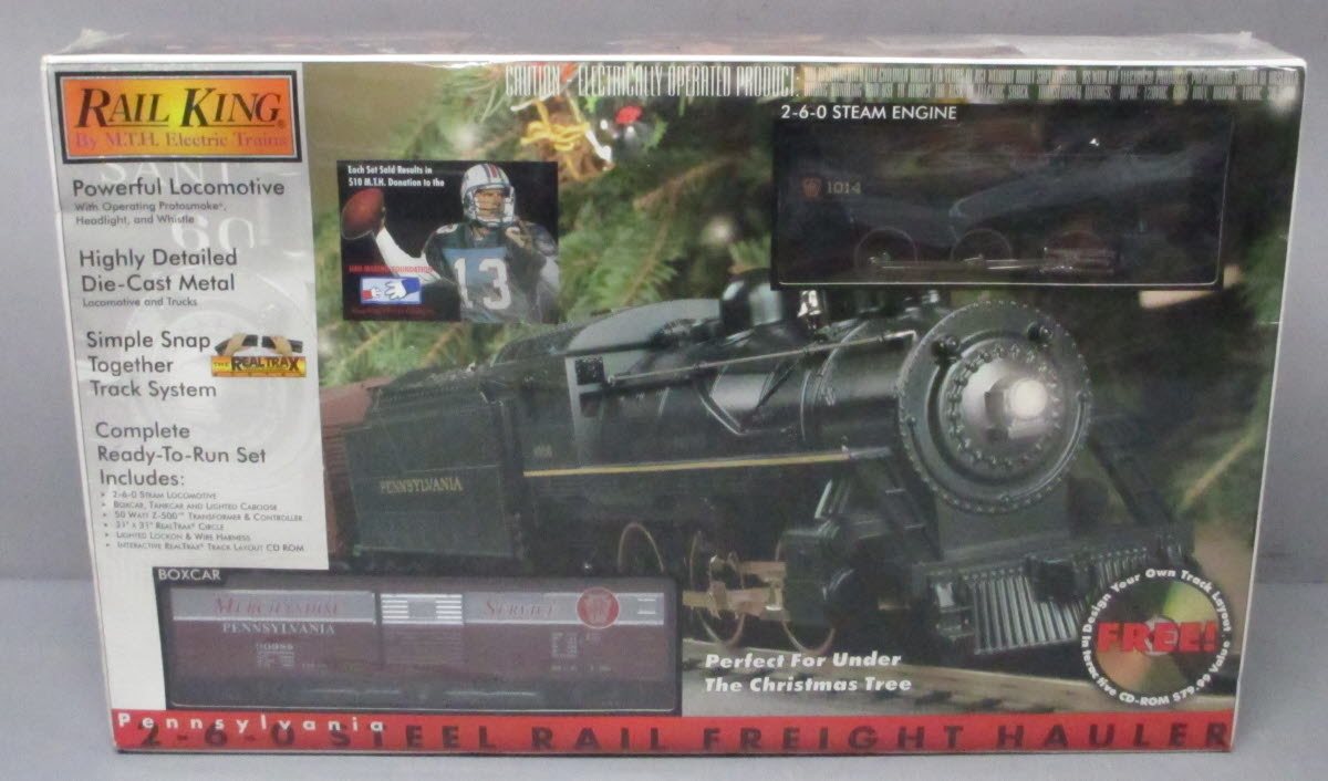 MTH O PRR 2-6-0 Steel Rail Freight Hauler Set NIB