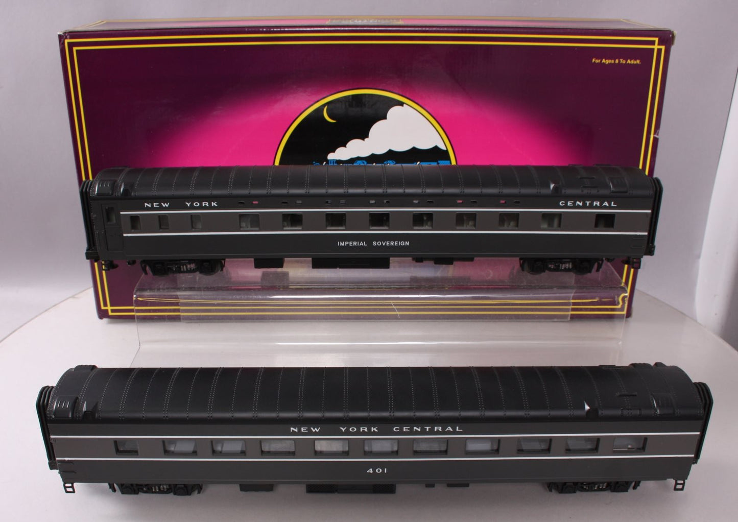 MTH 20-6676 O NYC 70' Streamlined Sleeper/Diner Passenger Car Set (Set of 2) LN/Box