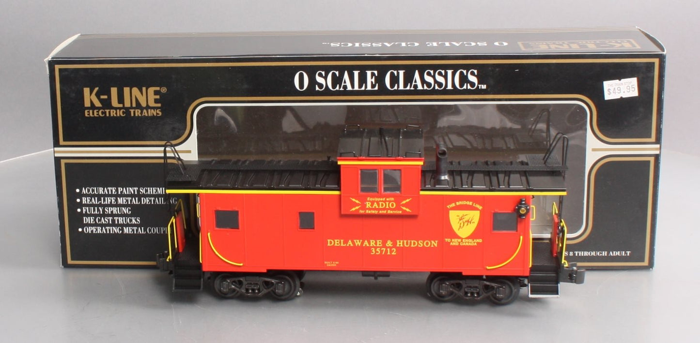 K-Line K613-1451 O Gauge Delaware & Hudson Extended Vision Caboose #35712 LN/Box