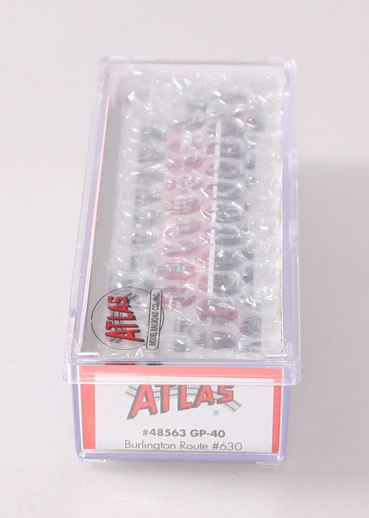Atlas 48563 N Scale Burlington Route GP-40 Diesel Locomotive #630 LN/Box