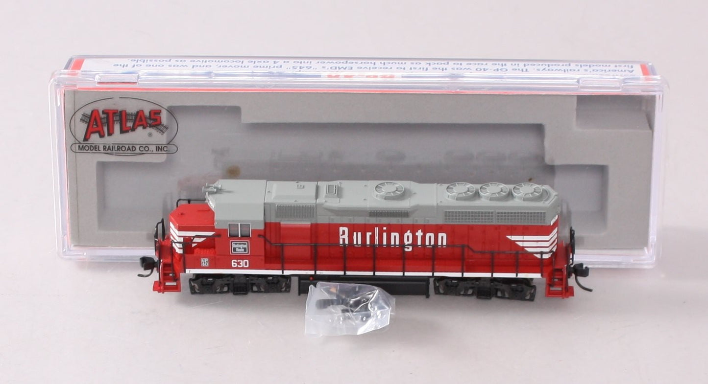 Atlas 48563 N Scale Burlington Route GP-40 Diesel Locomotive #630 LN/Box