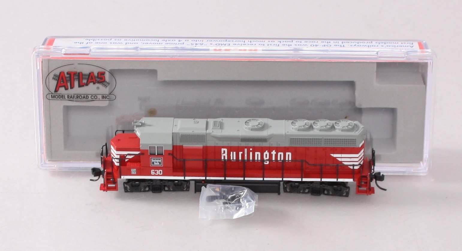 Atlas 48563 N Scale Burlington Route GP-40 Diesel Locomotive #630 LN/Box
