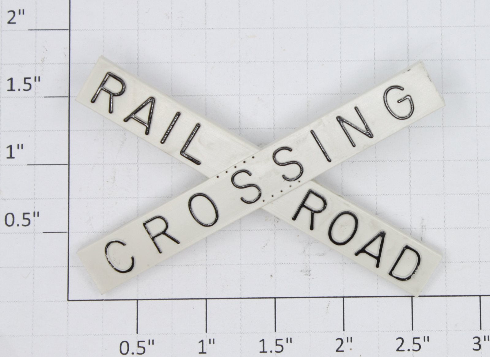 Lionel 154-34  RR Crossing Arms with Black Lettering - Egg Shell