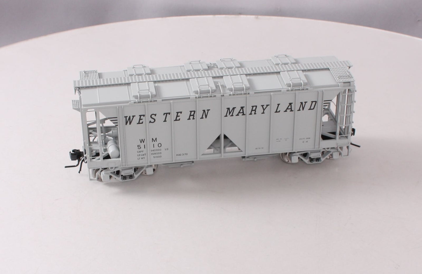 Atlas 9371-1 O Scale Western Maryland 70 Ton Covered Hopper #5110 (2-Rail) LN/Box