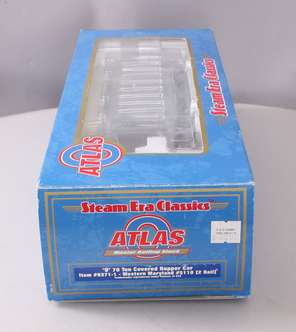 Atlas 9371-1 O Scale Western Maryland 70 Ton Covered Hopper #5110 (2-Rail) LN/Box