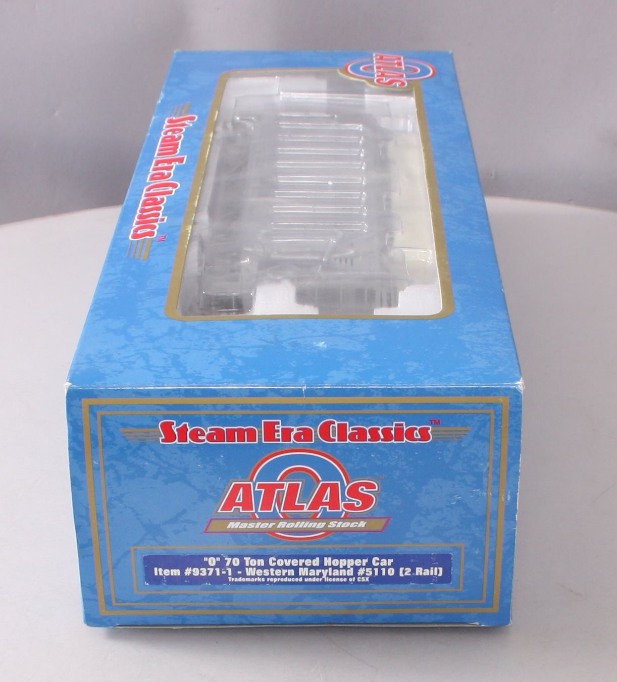 Atlas 9371-1 O Scale Western Maryland 70 Ton Covered Hopper #5110 (2-Rail) LN/Box