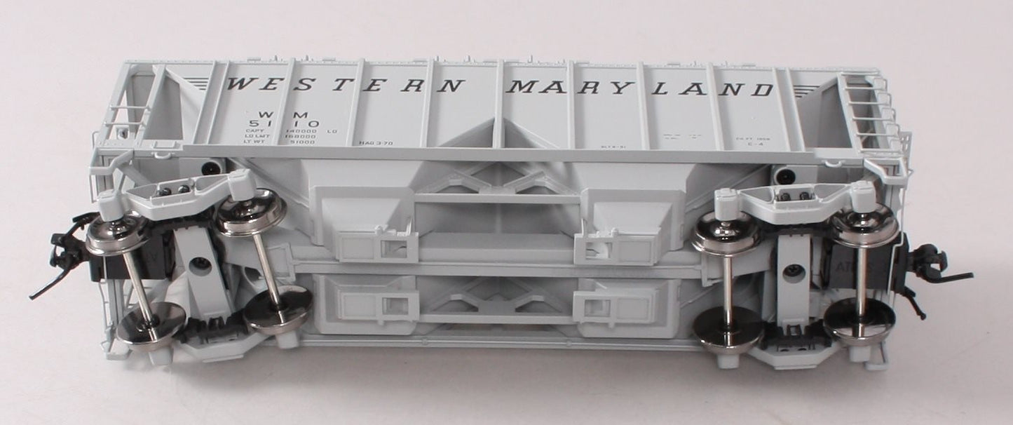 Atlas 9371-1 O Scale Western Maryland 70 Ton Covered Hopper #5110 (2-Rail) LN/Box