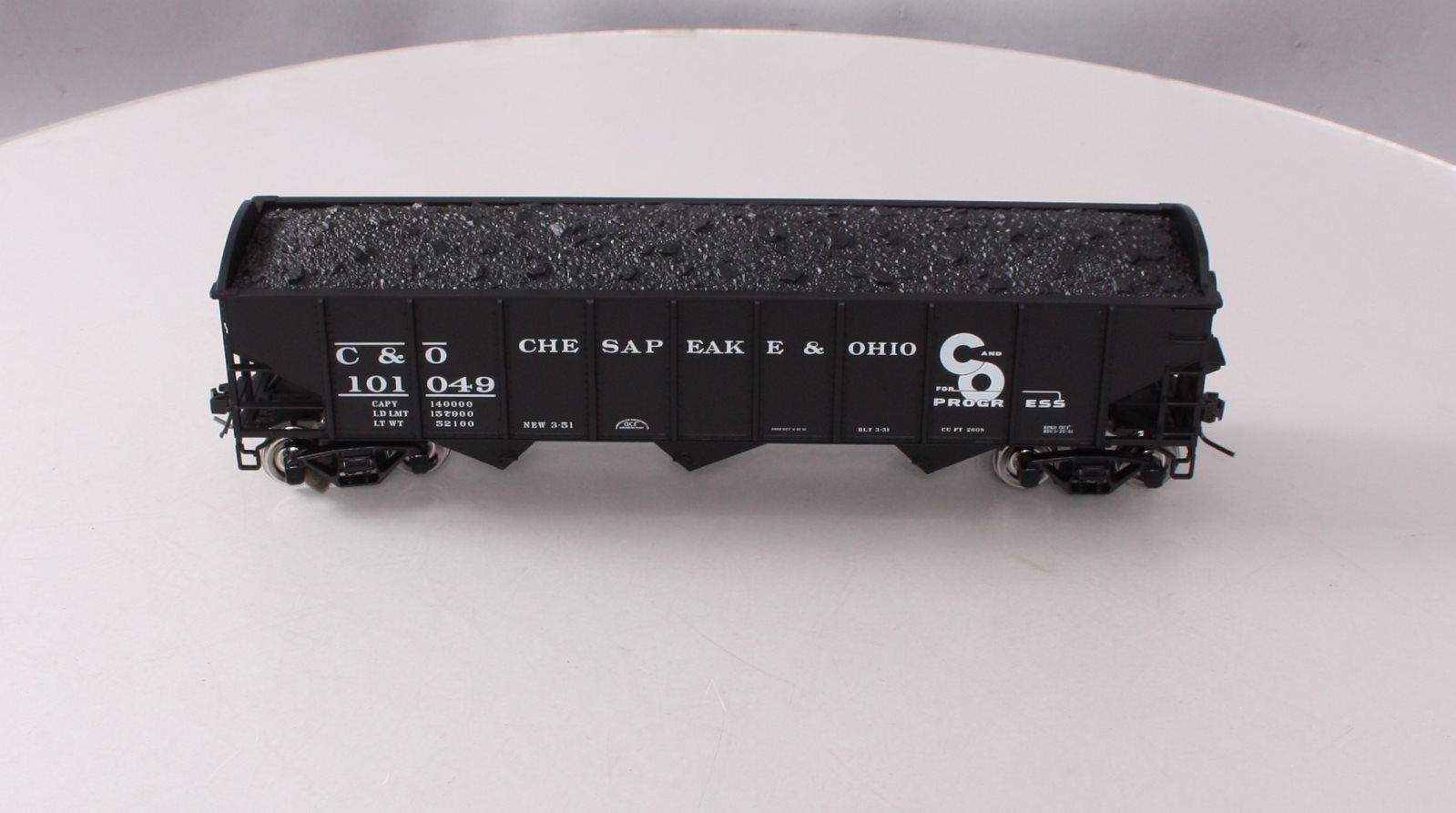 Atlas 952-2 O Scale Chesapeake & Ohio AAR 3-Bay Hopper Car (2-Rail) #101049 LN/Box