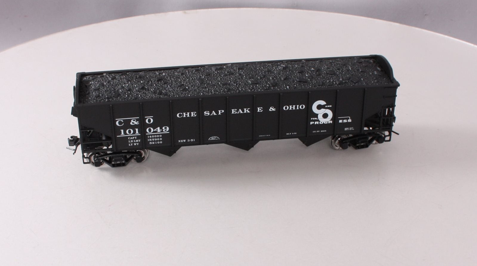Atlas 952-2 O Scale Chesapeake & Ohio AAR 3-Bay Hopper Car (2-Rail) #101049 LN/Box