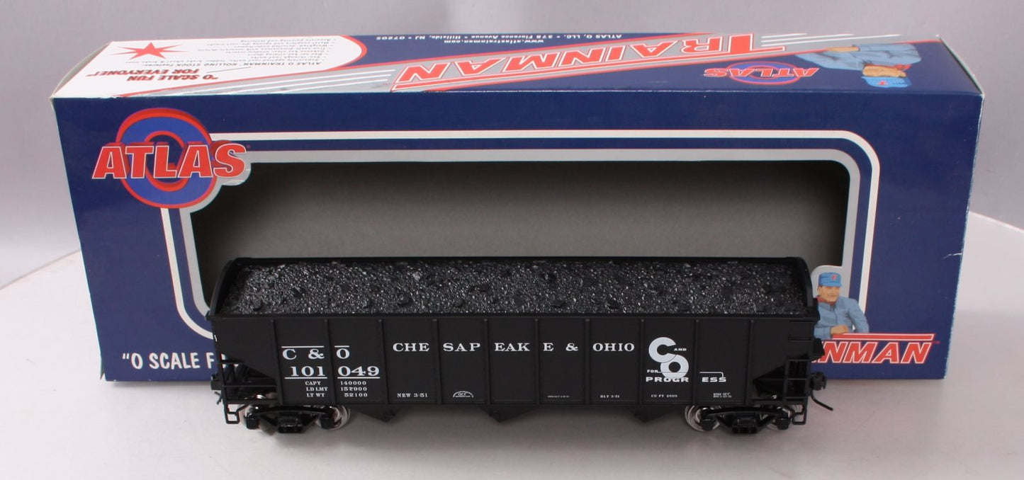Atlas 952-2 O Scale Chesapeake & Ohio AAR 3-Bay Hopper Car (2-Rail) #101049 LN/Box
