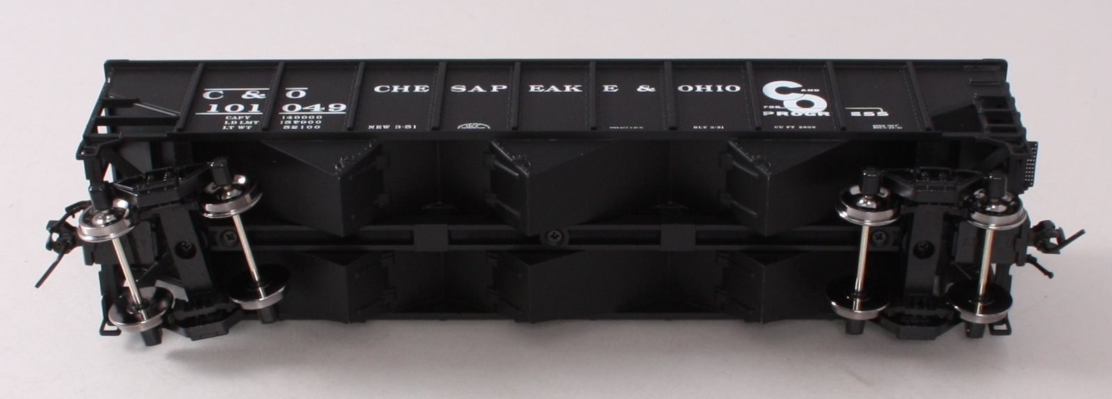 Atlas 952-2 O Scale Chesapeake & Ohio AAR 3-Bay Hopper Car (2-Rail) #101049 LN/Box
